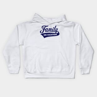 Family On Vacation (Family Holiday / Navy) Kids Hoodie